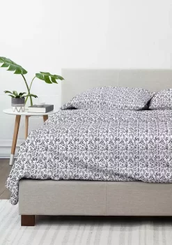 Luxury Inn Premium Ultra Burst of Vines Pattern Bed Sheets Set