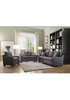 Yeah Depot Cleavon II Loveseat w/2 Pillows in Gray Linen YJ -US Luxury Inn Sales 2023 Belk 107