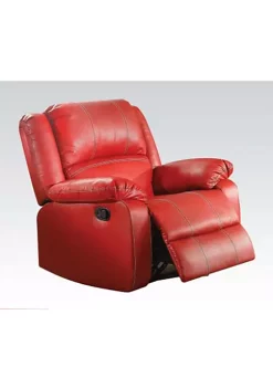 Yeah Depot Zuriel Rocker Recliner (Motion) in Red PU -US Luxury Inn Sales 2023 Belk 111