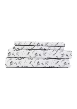 Luxury Inn Premium Bontanical 4 Piece Flannel Bed Sheet Set -US Luxury Inn Sales 2023 Belk 1156