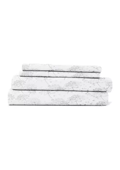 Luxury Inn Premium Flower Bunch 4 Piece Flannel Bed Sheet Set -US Luxury Inn Sales 2023 Belk 1166