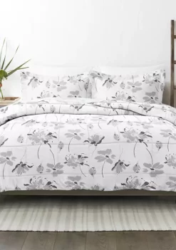Luxury Inn Premium Down Alternative Magnolia Grey Patterned Comforter Set -US Luxury Inn Sales 2023 Belk 1176