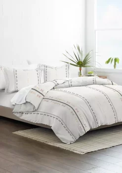 Luxury Inn Premium Ultra Soft Natural Geo Lines 3-Piece Duvet Cover Set