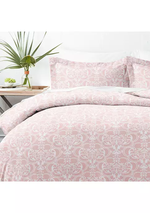 Luxury Inn Premium Ultra Soft Romantic Damask Pattern 3 Piece Duvet Cover Set 5 Luxury Inn Premium Ultra Soft Romantic Damask Pattern 3 Piece Duvet Cover Set - Image 3
