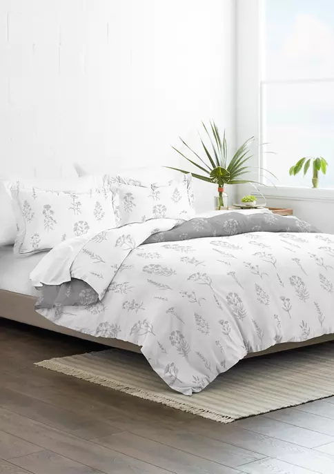 Luxury Inn Premium Ultra Soft Botany Floral 3-Piece Reversible Duvet Cover Set 6 Luxury Inn Premium Ultra Soft Botany Floral 3-Piece Reversible Duvet Cover Set - Image 4