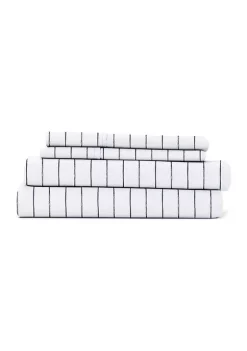 Luxury Inn Premium Ultra Soft Distressed Field Stripe Pattern 4 Piece Bed Sheets Set -US Luxury Inn Sales 2023 Belk 1208