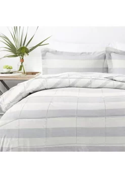 Luxury Inn Premium Down Alternative Distressed Stripe Reversible Comforter Set -US Luxury Inn Sales 2023 Belk 1216