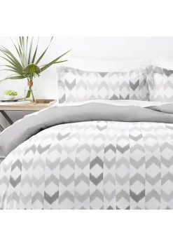Luxury Inn Premium Ultra Soft Chevron Sleep Pattern 3 Piece Reversible Duvet Cover Set -US Luxury Inn Sales 2023 Belk 1231