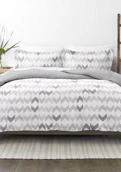 Luxury Inn Premium Ultra Soft Chevron Sleep Pattern 3 Piece Reversible Duvet Cover Set -US Luxury Inn Sales 2023 Belk 1232