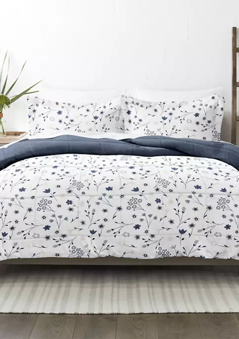 Luxury Inn Premium Down Alternative Forget Me Not Reversible Comforter Set 3 Luxury Inn Premium Down Alternative Forget Me Not Reversible Comforter Set