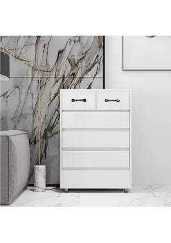 Yeah Depot Six drawer side table-white