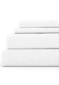 Luxury Inn Becky Cameron Linen & Rayon from Bamboo Blend 4 Piece Sheet Set -US Luxury Inn Sales 2023 Belk 1288