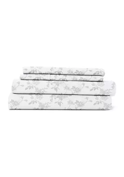 Luxury Inn Premium Sylvan Rose 4 Piece Flannel Bed Sheet Set -US Luxury Inn Sales 2023 Belk 1298