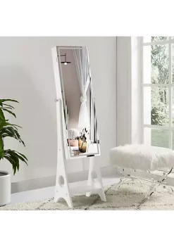 Yeah Depot Fashion Simple Jewelry Storage Mirror Cabinet With LED Lights,For Living Room Or Bedroom -US Luxury Inn Sales 2023 Belk 132