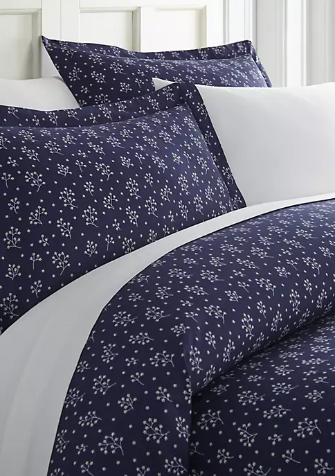 Luxury Inn Premium Ultra Soft Midnight Blossoms Pattern 3 Piece Duvet Cover Set 4 Luxury Inn Premium Ultra Soft Midnight Blossoms Pattern 3 Piece Duvet Cover Set - Image 2
