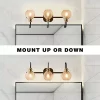 Yeah Depot 3 Light Modern Bathroom Vanity Light Fixture, Black Vanity Lights Fixture,Wall Sconces with Clear Glass Shades for Indoor Hallway Living Room Bathroom Over Mirror