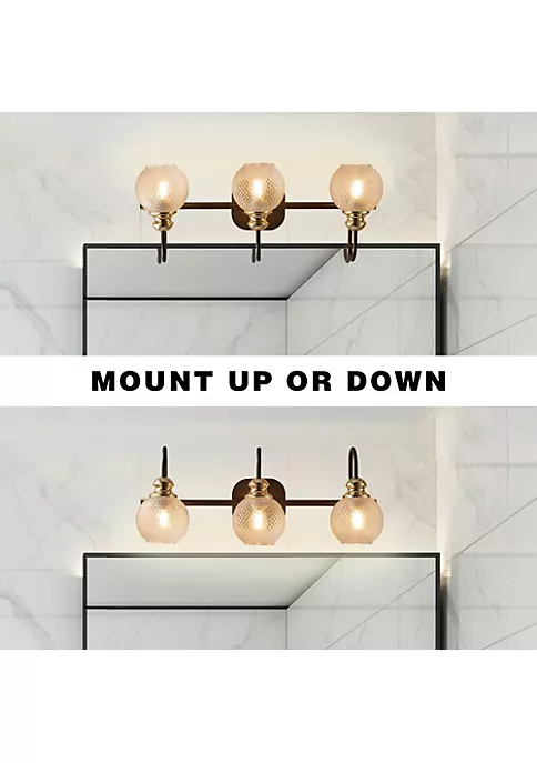 Yeah Depot 3 Light Modern Bathroom Vanity Light Fixture, Black Vanity Lights Fixture,Wall Sconces with Clear Glass Shades for Indoor Hallway Living Room Bathroom Over Mirror 6 Yeah Depot 3 Light Modern Bathroom Vanity Light Fixture, Black Vanity Lights Fixture,Wall Sconces with Clear Glass Shades for Indoor Hallway Living Room Bathroom Over Mirror - Image 4