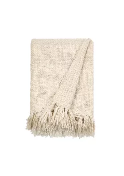 Luxury Inn Natural Slub-Yarn Throw Blanket -US Luxury Inn Sales 2023 Belk 1397