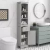 Yeah Depot Tall Bathroom Cabinet, Freestanding Storage Cabinet with Drawer, MDF Board, Adjustable Shelf, Grey -US Luxury Inn Sales 2023 Belk 14