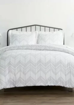 Luxury Inn Premium Ultra Soft Alps Chevron Pattern Duvet Cover Set