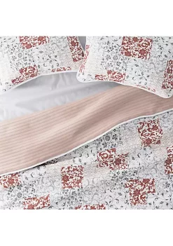 Luxury Inn All Season 3 Piece Scrolled Patchwork Reversible Quilt Set with Shams -US Luxury Inn Sales 2023 Belk 1415