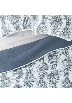 Luxury Inn All Season 3 Piece Distressed Damask Reversible Quilt Set with Shams -US Luxury Inn Sales 2023 Belk 1431