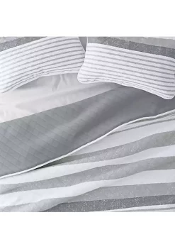 Luxury Inn All Season 2 Piece Summer Stripes Reversible Quilt Set with Shams