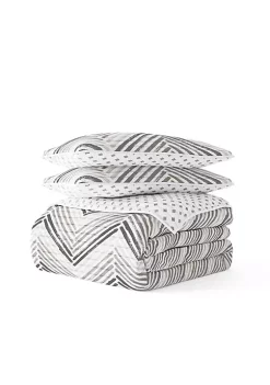 Luxury Inn All Season 3 Piece Diamond Chevron Reversible Quilt Set with Shams -US Luxury Inn Sales 2023 Belk 1464