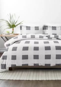 Luxury Inn Premium Ultra Soft Gingham Down-Alternative Comforter