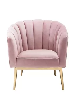 Yeah Depot Colla Accent Chair in Blush Pink Velvet & Gold -US Luxury Inn Sales 2023 Belk 150