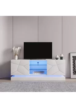 Yeah Depot TV Cabinet Wholesale, White TV Stand with Lights, Modern LED TV Cabinet -US Luxury Inn Sales 2023 Belk 171