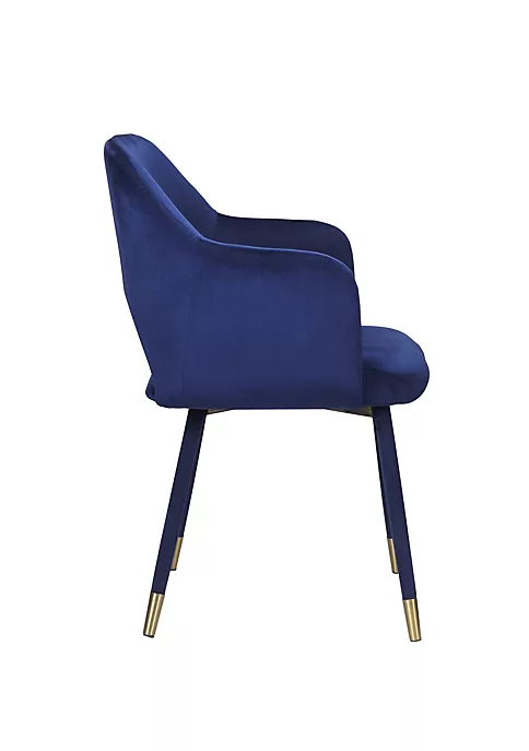 Yeah Depot Applewood Accent Chair, Ocean Blue Velvet & Gold 3 Yeah Depot Applewood Accent Chair, Ocean Blue Velvet & Gold