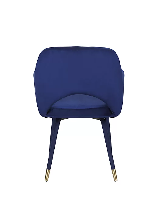 Yeah Depot Applewood Accent Chair, Ocean Blue Velvet & Gold 5 Yeah Depot Applewood Accent Chair, Ocean Blue Velvet & Gold - Image 3