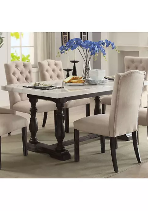 Yeah Depot Gerardo Side Chair (Set-2) in Beige Linen & Weathered Espresso 3 Yeah Depot Gerardo Side Chair (Set-2) in Beige Linen & Weathered Espresso