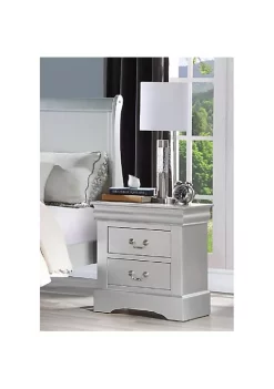 Yeah Depot Louis Philippe III Nightstand in Platinum YJ