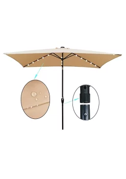Yeah Depot 10 x 6.5ft Rectangular Patio Umbrella Outdoor Market Umbrellas with Crank -US Luxury Inn Sales 2023 Belk 224