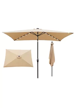 Yeah Depot 10 x 6.5ft Rectangular Patio Umbrella Outdoor Market Umbrellas with Crank -US Luxury Inn Sales 2023 Belk 225