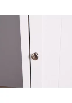 Yeah Depot Living Room Floor Cabinet with a adjustable shelf,Bathroom Storage Cabinet with 3 Shelves,15.75'L*12.6'W*63'H