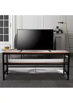 Yeah Depot Wooden TV cabinet console, TV media cabinet/three-tier industrial storage cabinet