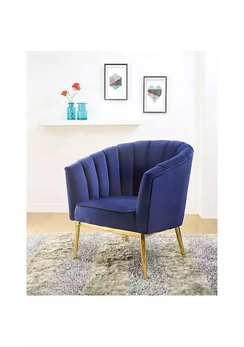 Yeah Depot Colla Accent Chair in Midnight Blue Velvet & Gold 6 Yeah Depot Colla Accent Chair in Midnight Blue Velvet & Gold - Image 4