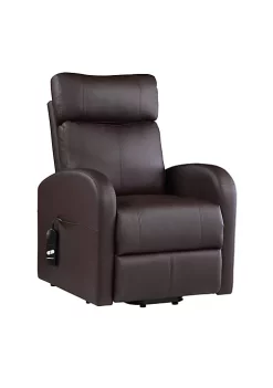 Yeah Depot Ricardo Recliner w/Power Lift, Brown PU -US Luxury Inn Sales 2023 Belk 297