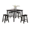 Yeah Depot Gaucho Counter Height Set (5Pc Pk) in Black -US Luxury Inn Sales 2023 Belk 327