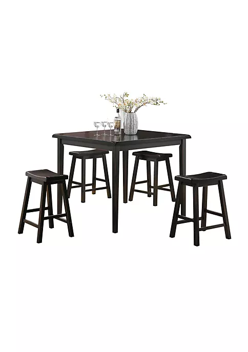 Yeah Depot Gaucho Counter Height Set (5Pc Pk) in Black 3 Yeah Depot Gaucho Counter Height Set (5Pc Pk) in Black