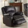 Yeah Depot Zuriel Rocker Recliner (Motion) in Black PU