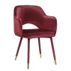 Yeah Depot Applewood Accent Chair, Bordeaux-Red Velvet & Gold 1 Yeah Depot Applewood Accent Chair, Bordeaux-Red Velvet & Gold -US Luxury Inn Sales 2023 Belk 339