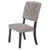 Yeah Depot Bernard Side Chair (Set-2), Fabric & Weathered Gray Oak (2Pc/1Ctn) -US Luxury Inn Sales 2023 Belk 375