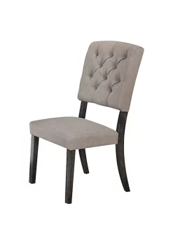 Yeah Depot Bernard Side Chair (Set-2), Fabric & Weathered Gray Oak (2Pc/1Ctn)