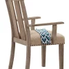 Yeah Depot Nathaniel Arm Chair (Set-2), Fabric & Maple (2Pc/1Ctn) -US Luxury Inn Sales 2023 Belk 394