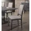 Yeah Depot Leventis Side Chair (Set-2) in Cream Linen & Weathered Gray -US Luxury Inn Sales 2023 Belk 415