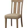 Yeah Depot Nathaniel Side Chair (Set-2), Slatted Back, Fabric & Maple (2Pc/1Ctn) -US Luxury Inn Sales 2023 Belk 441